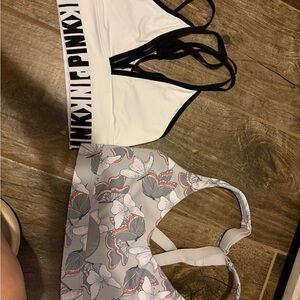 Victoria's Secret Pink and Gray Sports Bras